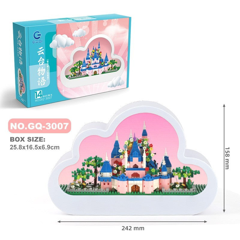 Children's Christmas Decoration Kit with LED Light – Magical Building Blocks Toy with Mirror for Festive Decoration