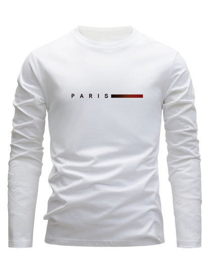 Men's long-sleeve T-shirt 3-piece set "Paris" crew neck