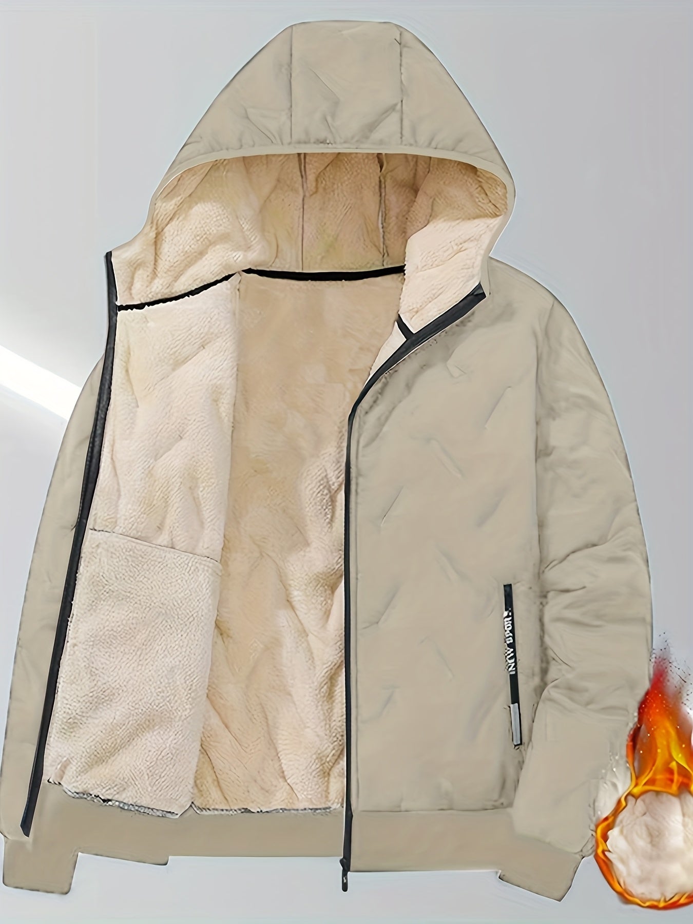 Quilted men's tracksuit, lined, with hood, 2-piece