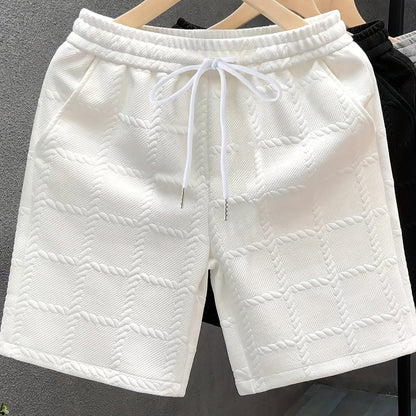 Men's casual shorts with modern 3D relief pattern – stylish athleisure for everyday and leisure