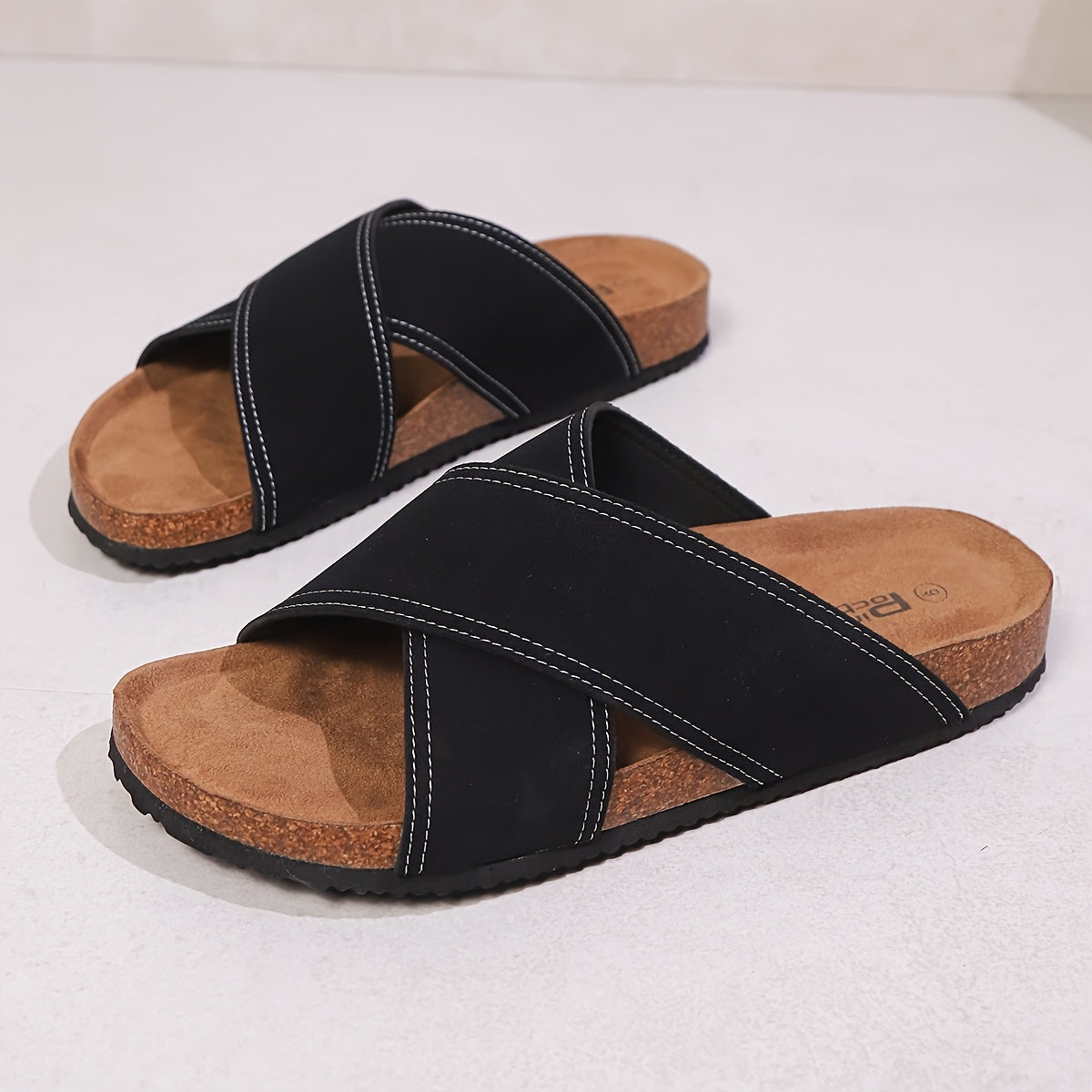 Men's Cross-Strap Sandals – Comfortable Summer Shoes for Leisure & Everyday Use