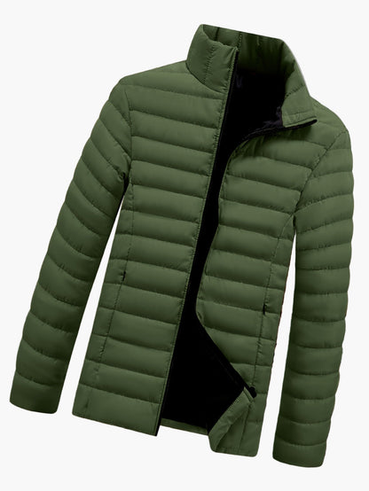 Men's Quilted Jacket Modern Casual with Zipper – Ideal for Everyday & Leisure