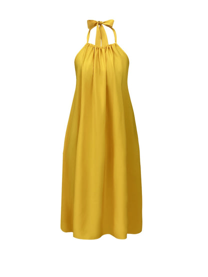 Women's backless halterneck maxi dress for summer and parties