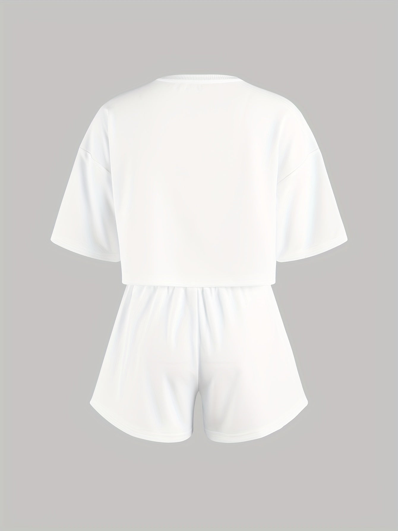 Damen Pyjama-Set mit Herz-Print – Lockeres Freizeit-Outfit für Zuhause und Schlaf