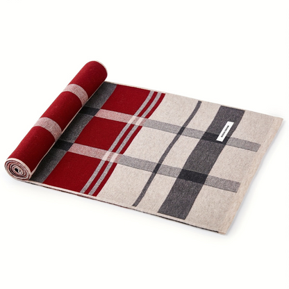 Scarf men women plaid winter warm casual knitted scarf
