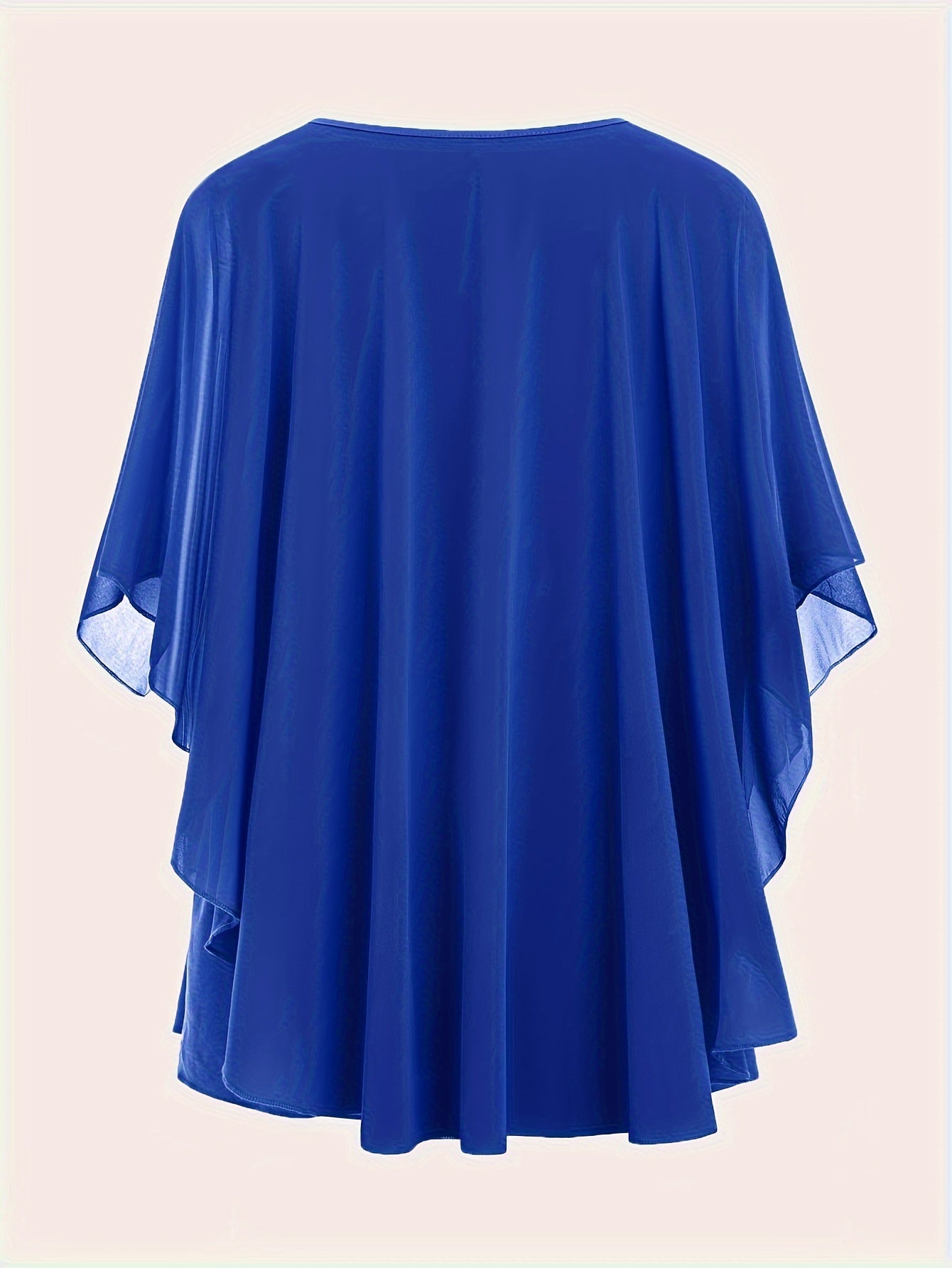 Women's Elegant Flowing Chiffon Cape Top for Going Out – Oversized Style