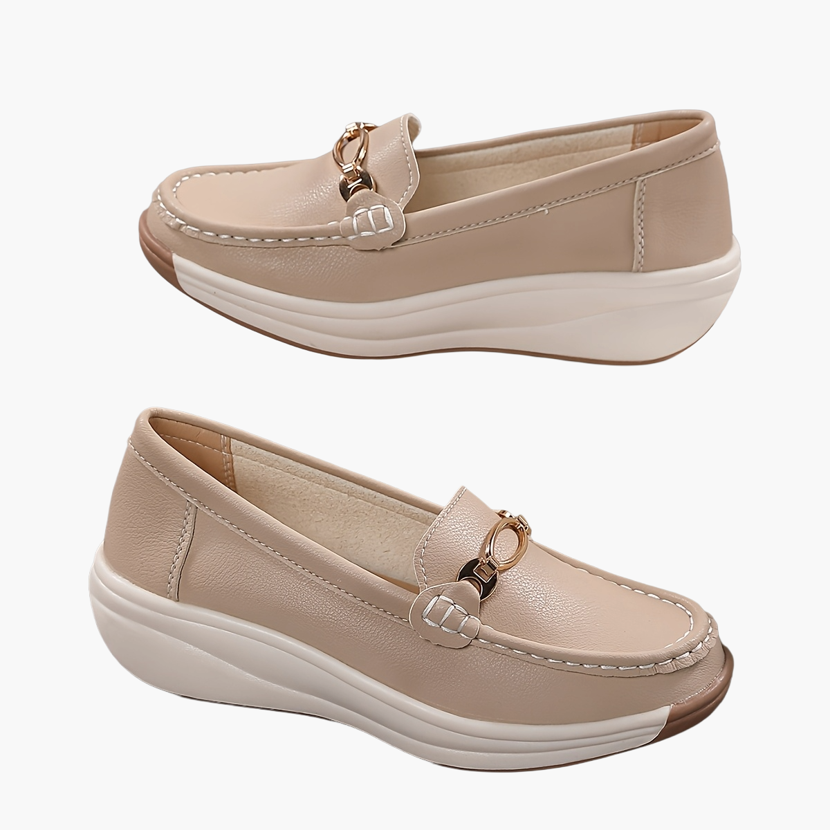 Women's Slip-On Loafer Elegant with Platform – Comfortable Casual Shoes for Everyday and Office
