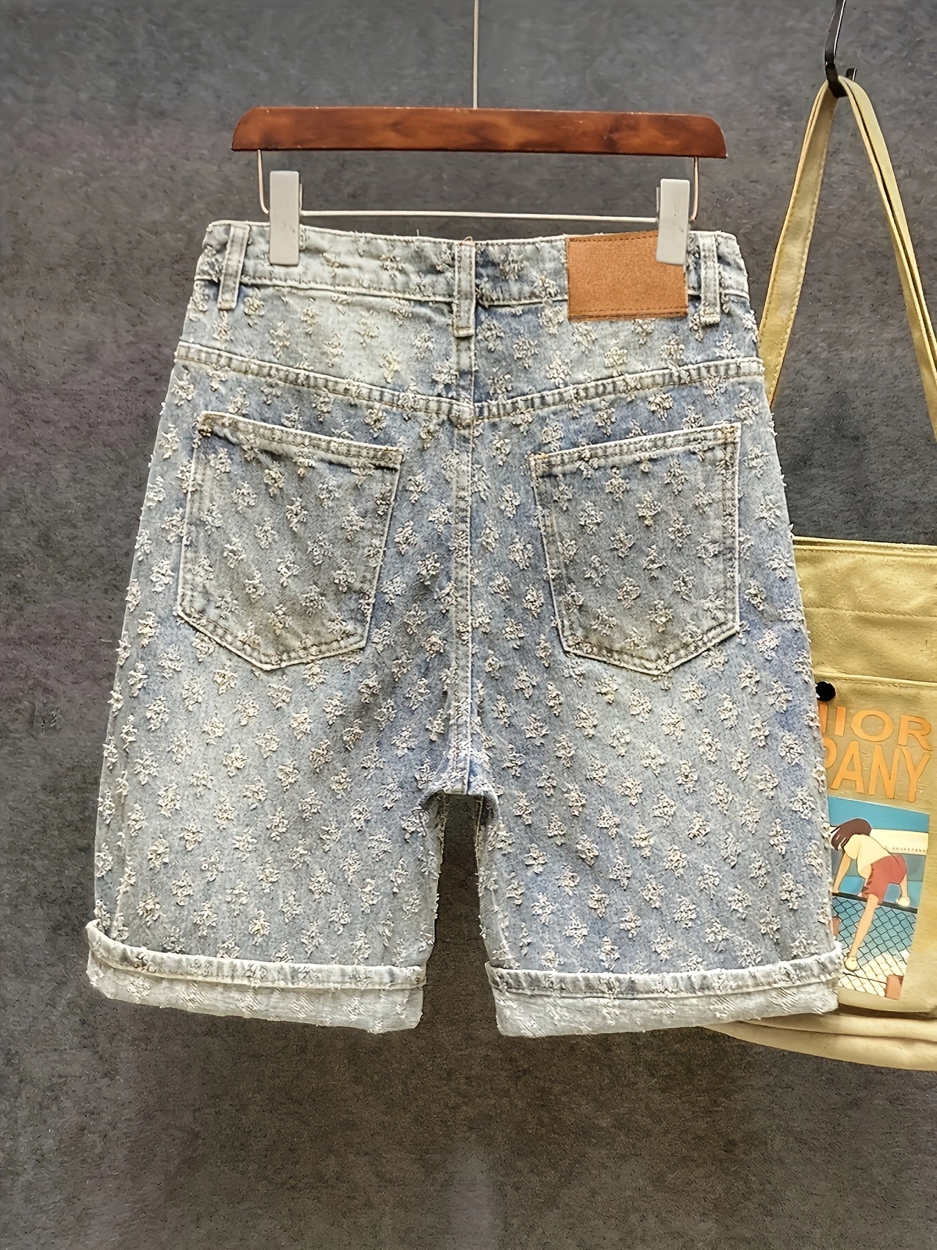 Men's Street Style Bermuda Shorts with Floral Pattern – Casual Leisure Shorts