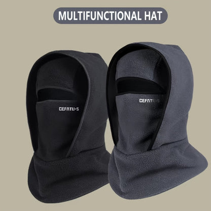 Fleece Balaclava Windproof Neck Warmer Hood Winter Hat