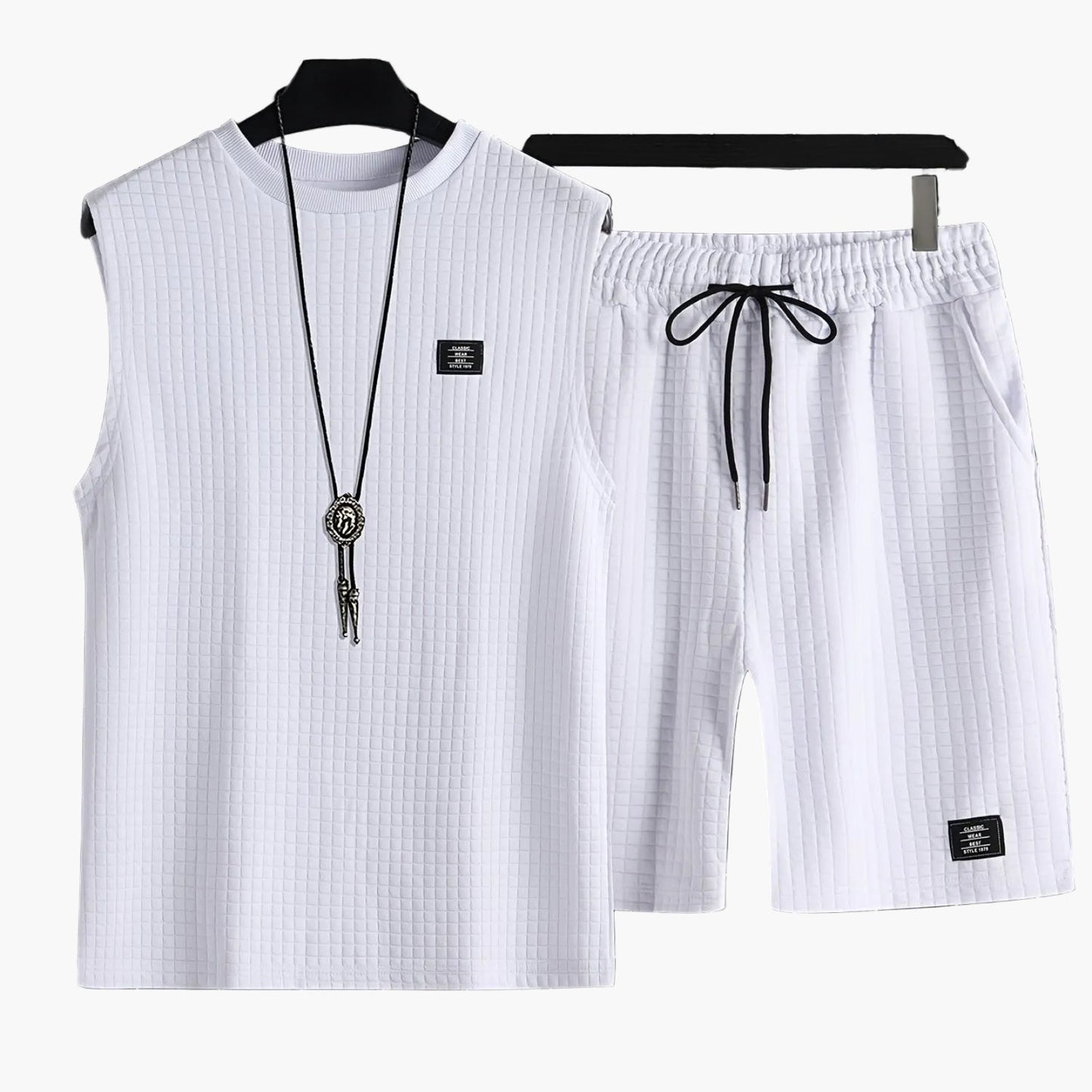 Men's Casual Tank Top Set with Shorts – Fashionable Sleeveless Outfit for Summer & Sports
