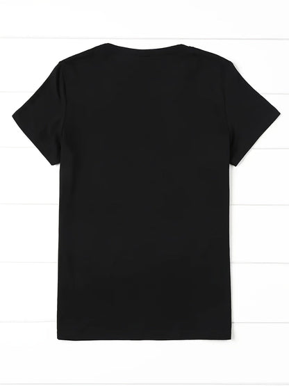Women's T-Shirt with Heart Pattern – Trendy Casual Shirt for Summer and Everyday Wear