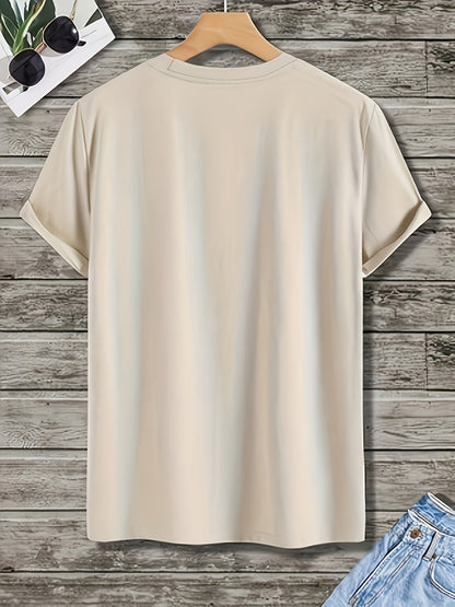 Men's T-Shirt with BEAST Print – Urban Streetwear Oversize, Short Sleeve