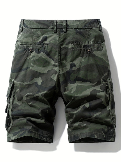 Men's Cargo Shorts in Camouflage Style for Outdoor & Leisure – Regular Fit, Casual, with Pockets