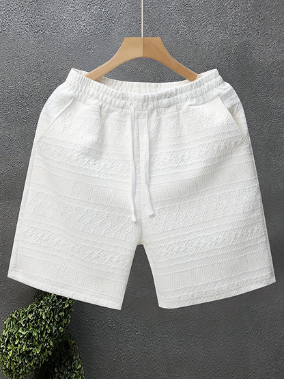 Herren Freizeitshorts mit Prägung – Moderne Geometrische Muster, Sportlich & Stilvoll