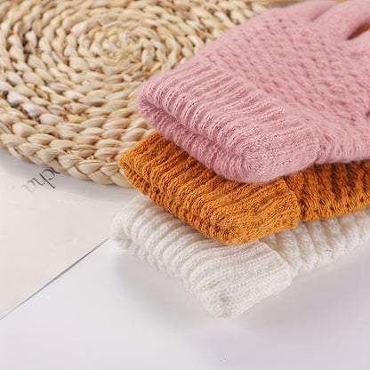 Unisex knitted gloves with touchscreen functionality, warm winter gloves
