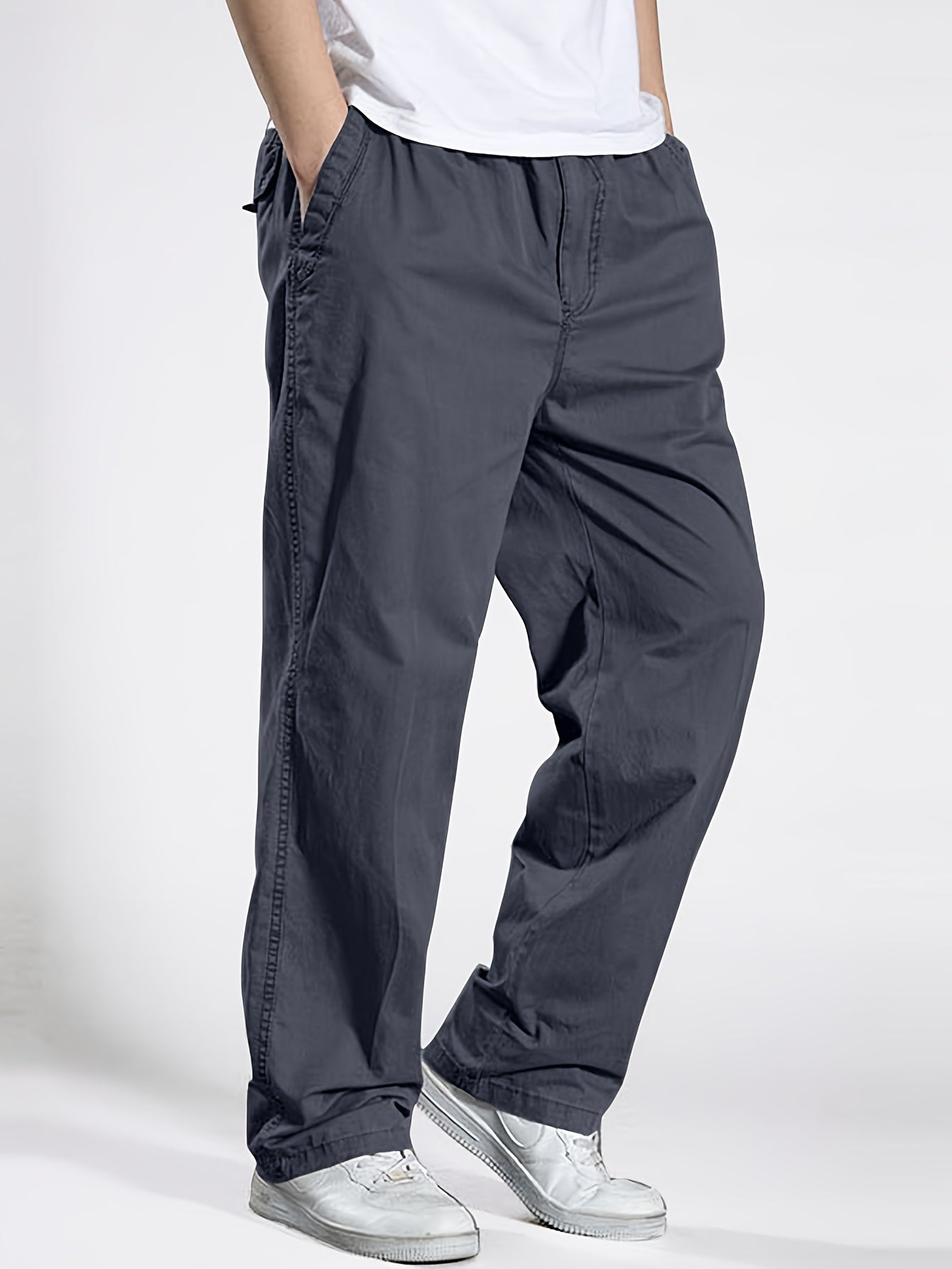 Herren Freizeithose mit Kordelzug, locker geschnitten, vielseitig für Alltag und Sport