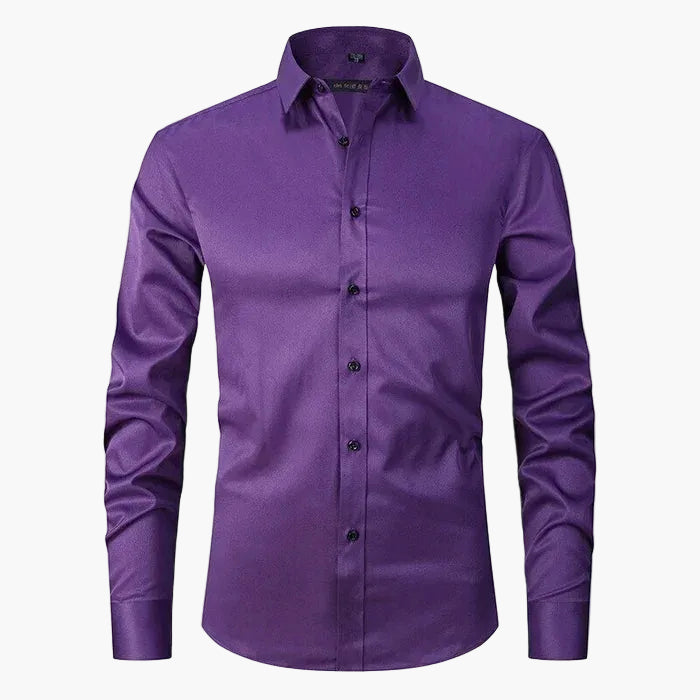 Men's Slim Fit Business Long-Sleeve Shirt – Modern Shirt for Office & Leisure