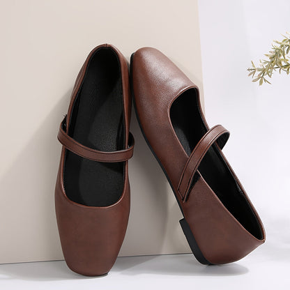 Damen Mary Jane Ballerinas Flach Elegant Alltagsschuhe