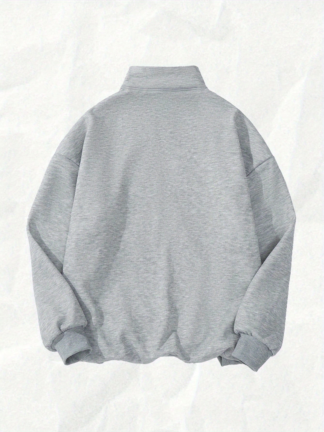 Sweatshirt with half-zip, collar, and Brooklyn print