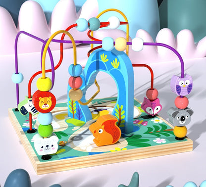 Multifunctional motor skills toy learning cube for children – alphabet, animals, shapes & numbers – educational toy