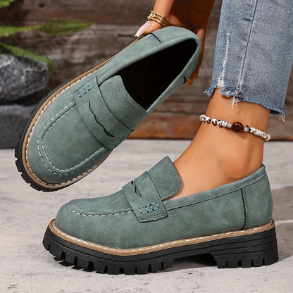 Women's Slippers with Platform – Fashionable Loafers for Everyday and Leisure Wear