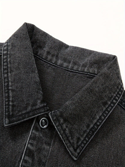 Men's Casual Style Denim Vest for Spring and Autumn – Sleeveless Vest with Button Front and Notched Collar