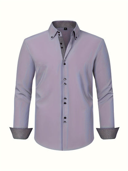 Men's Business Shirt Modern Fit – Elegant Style for Office & Leisure