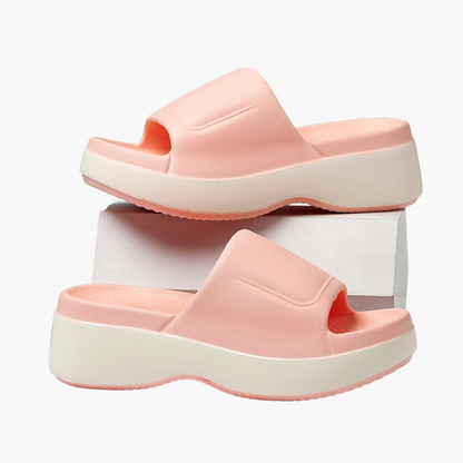 Women's Platform Slide Sandals with Open Toe – Comfortable Summer House Slippers for Everyday and Leisure Use