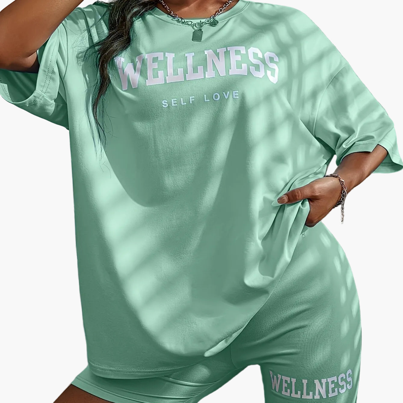 Women's Wellness Oversize Lounge Set – Relaxation & Casual Look with Statement Print