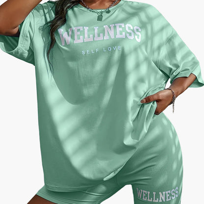 Women's Wellness Oversize Lounge Set – Relaxation & Casual Look with Statement Print