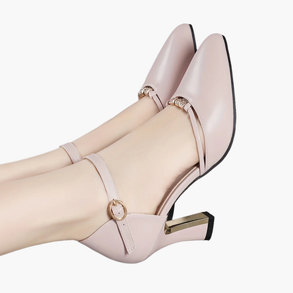 Women's Elegant Pumps with Block Heel and Straps – Perfect for Everyday and Festive Occasions