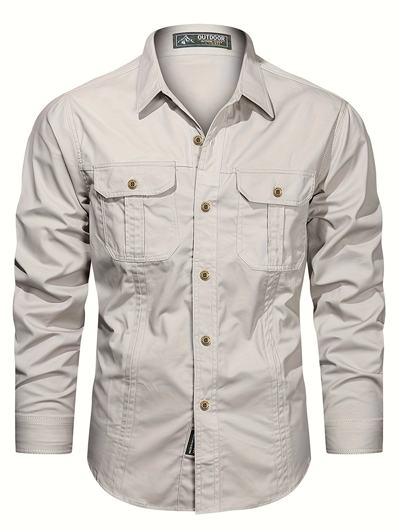 Men's Outdoor Casual Shirt Long Sleeve – Classic Utility Look for Everyday and Adventure