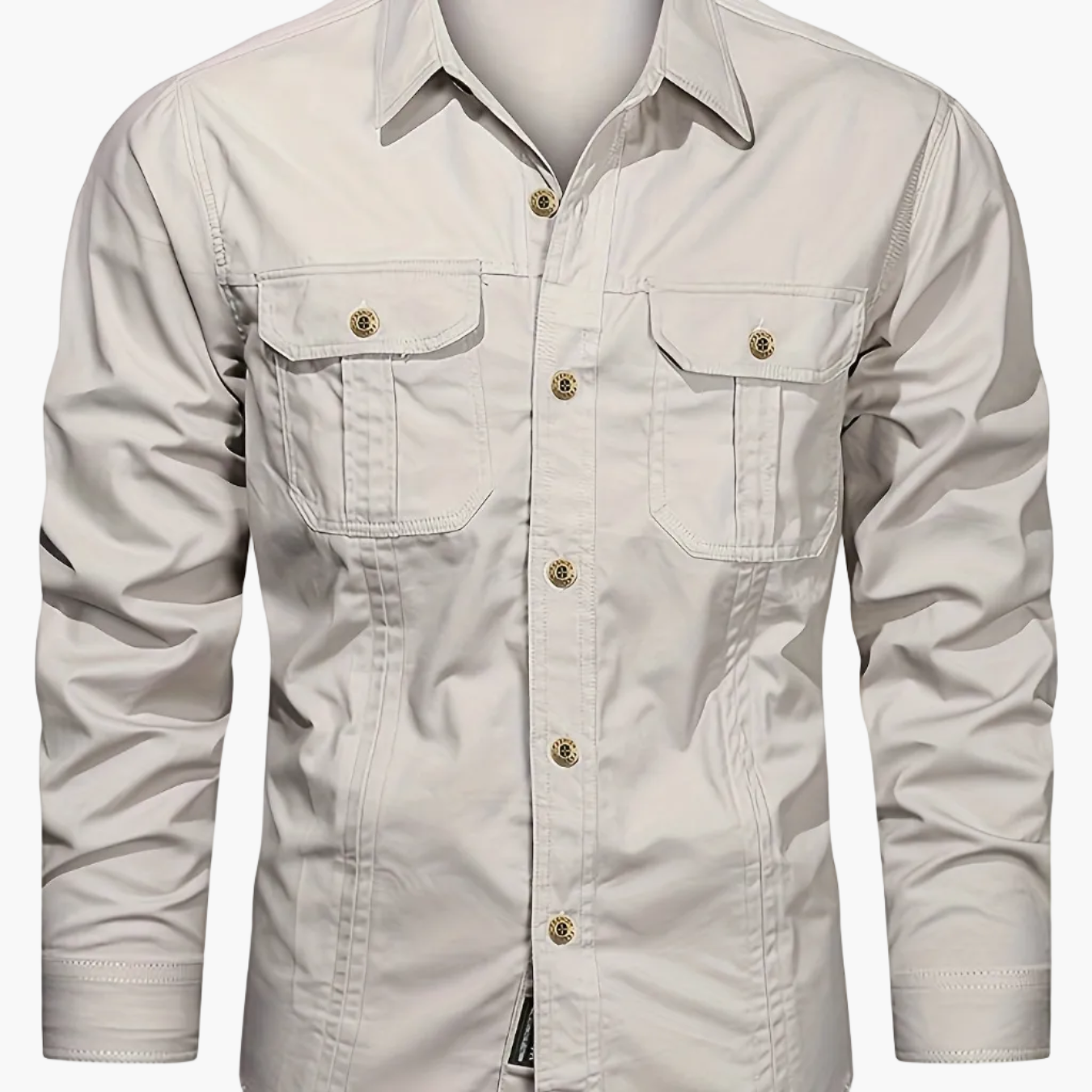 Men's Outdoor Casual Shirt Long Sleeve – Classic Utility Look for Everyday and Adventure