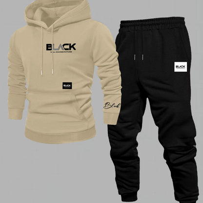 Unisex Trainingsanzug Set mit Kapuzenpullover und Jogginghose - Mehrfarbig