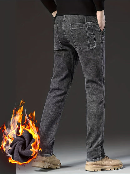Herren Thermojeans mit Fleecelining und aufgesetzten Taschen