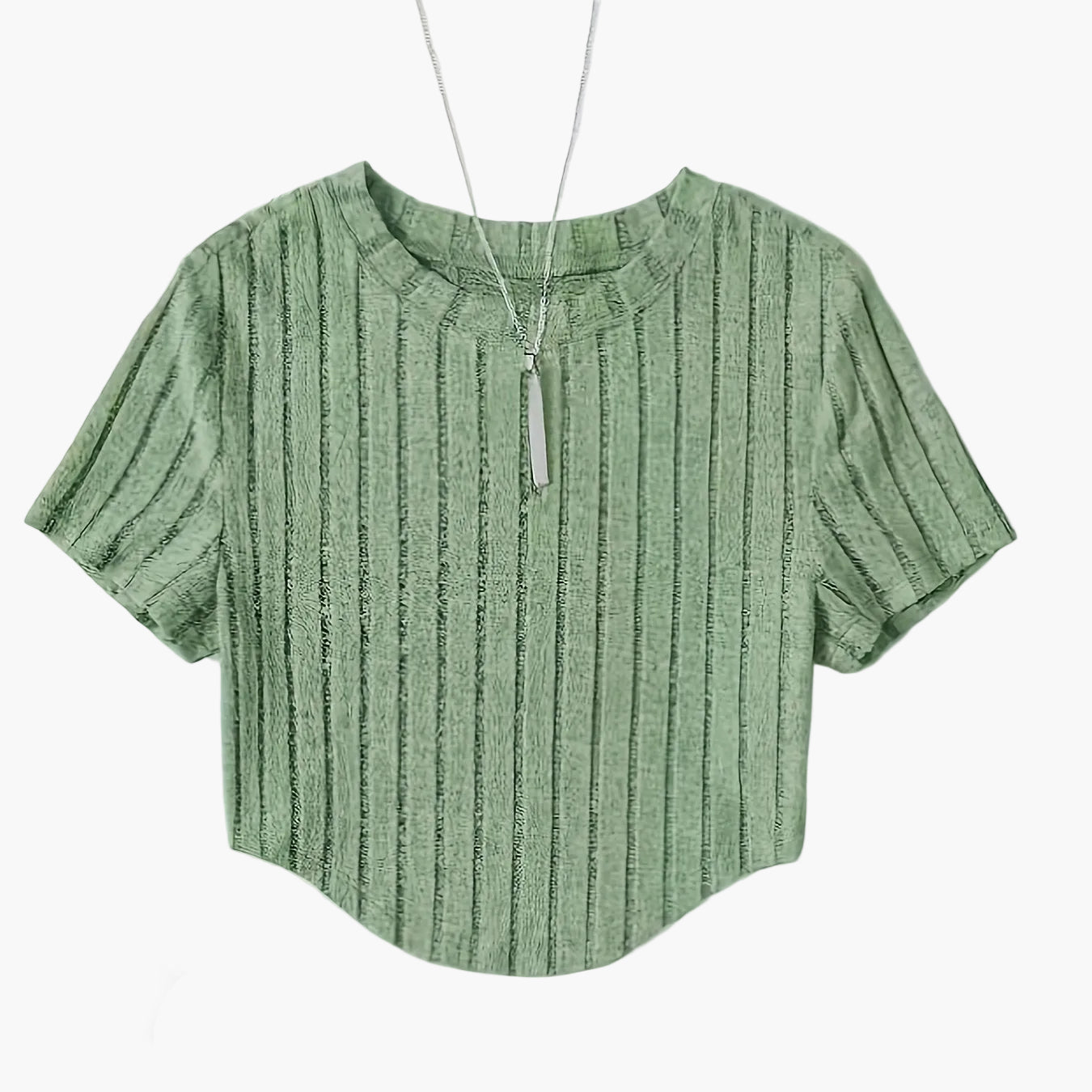Women's Short-Sleeve Crop Top in Casual Style with Crew Neck – Perfect for Everyday and Leisure