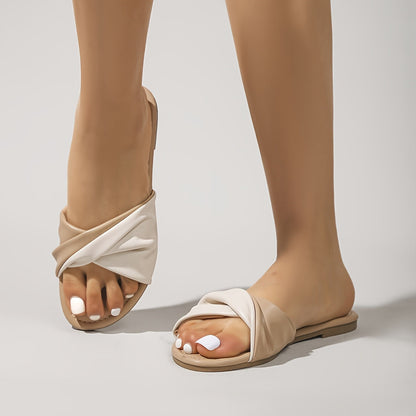 Women's Summer Shoes Flat Sandals with Knot Design for Everyday and Casual Wear