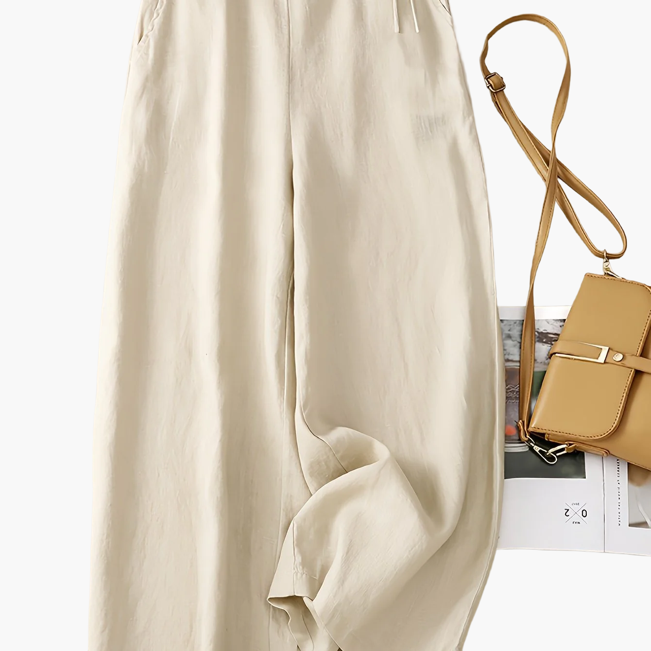 Women's Wide-Leg Casual Pants Elegant with Tie Belt – Perfect for Spring and Summer
