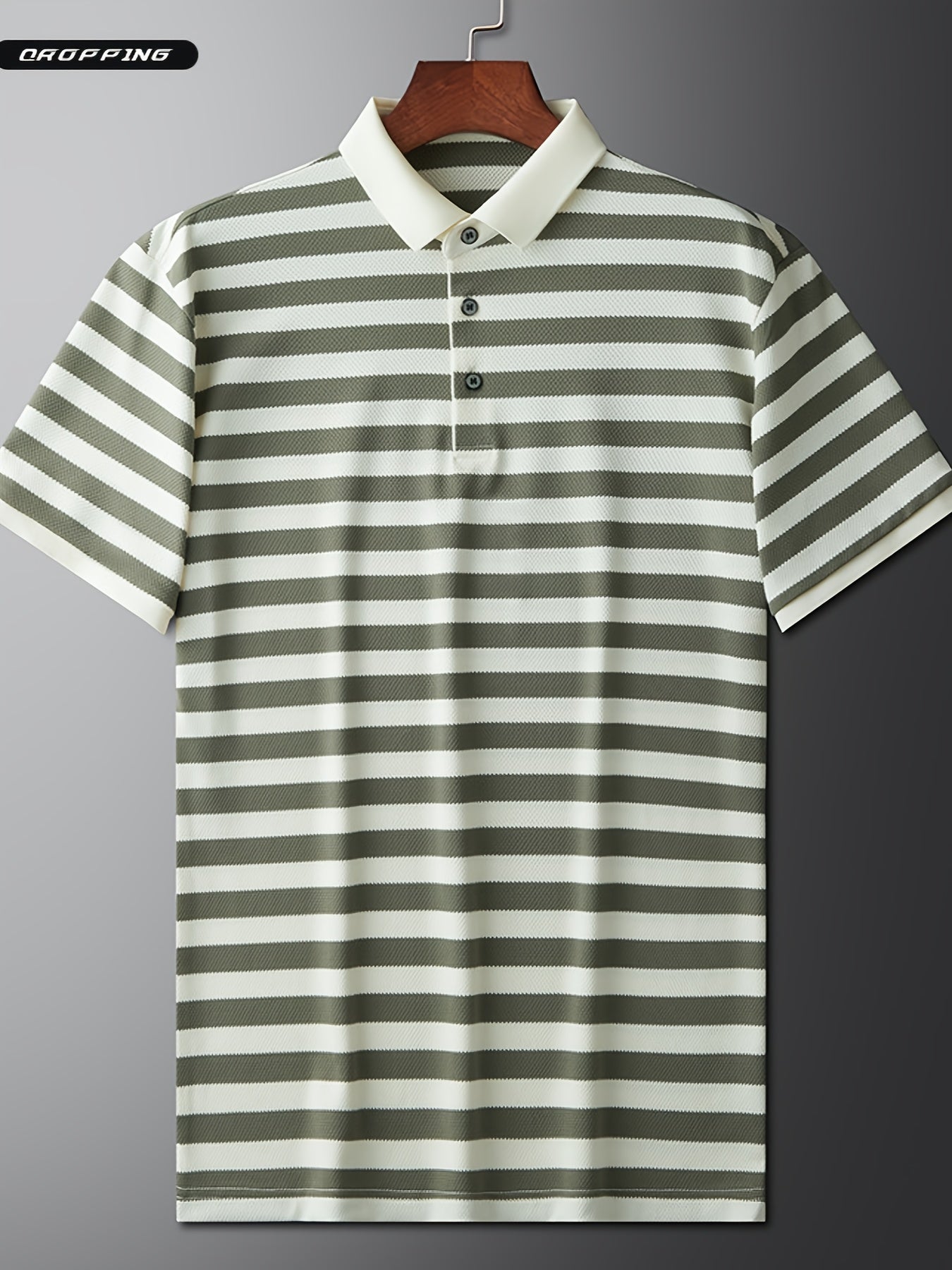 Men's polo shirt with maritime stripes – Classic casual style for everyday and leisure