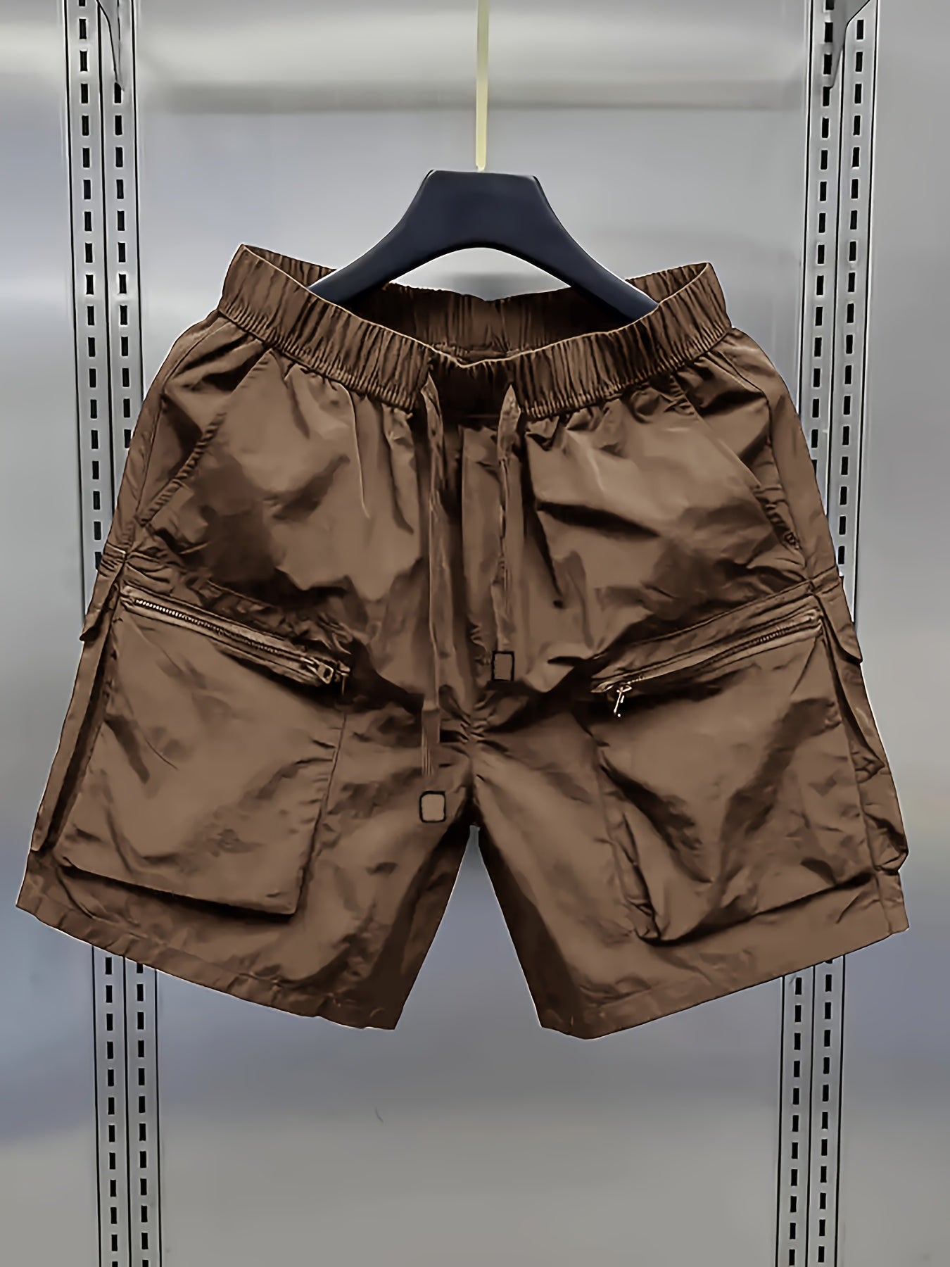 Men's Cargo Shorts with Large Pockets and Zipper – Casual Style for Everyday and Leisure