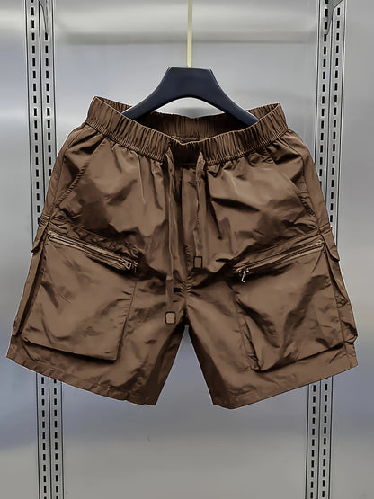 Men's Cargo Shorts with Large Pockets and Zipper – Casual Style for Everyday and Leisure