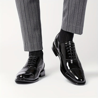 Herren Business Oxford Schuhe Eleganter Schnürer für Büro & Alltag