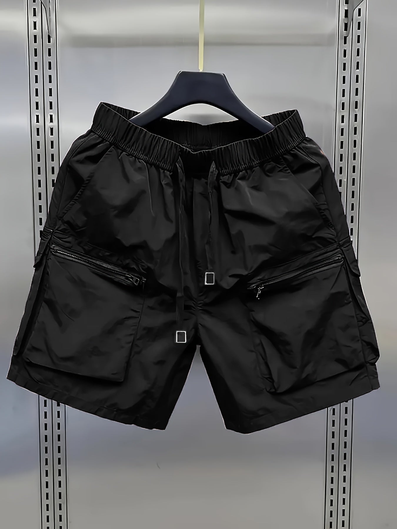 Men's Cargo Shorts with Large Pockets and Zipper – Casual Style for Everyday and Leisure