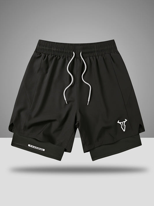 Men's Training Shorts Sport Fitness with Elastic Waistband and Drawstring