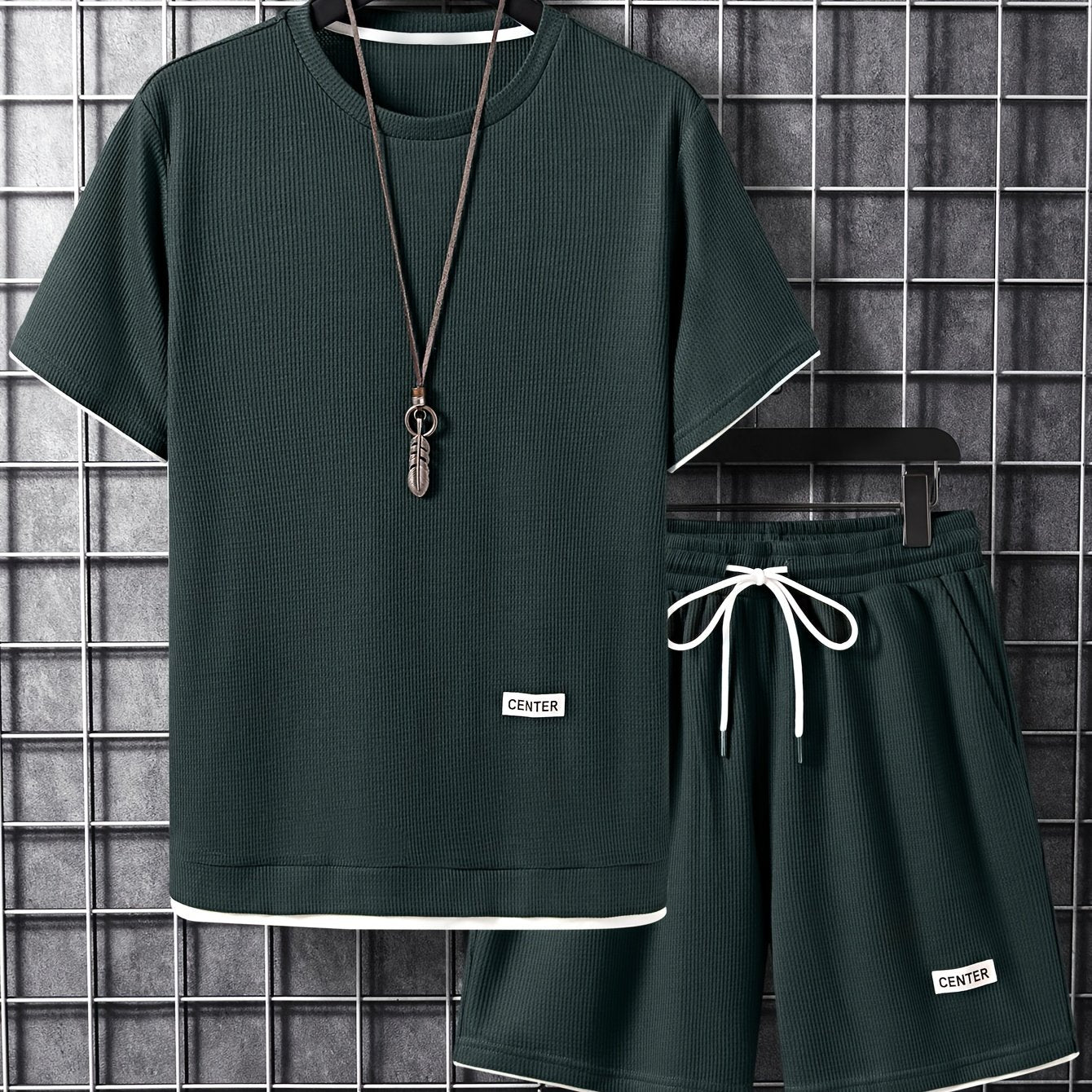 Herren Freizeit Set Kurzarm T-Shirt & Shorts – Sommer Loungewear Sport Outfit