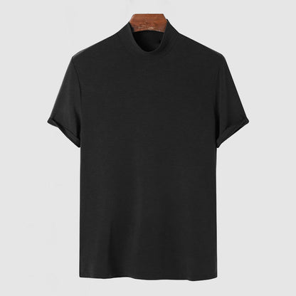 Men's Premium Short-Sleeve Turtleneck Shirt – Stylish Essential for Everyday and Work