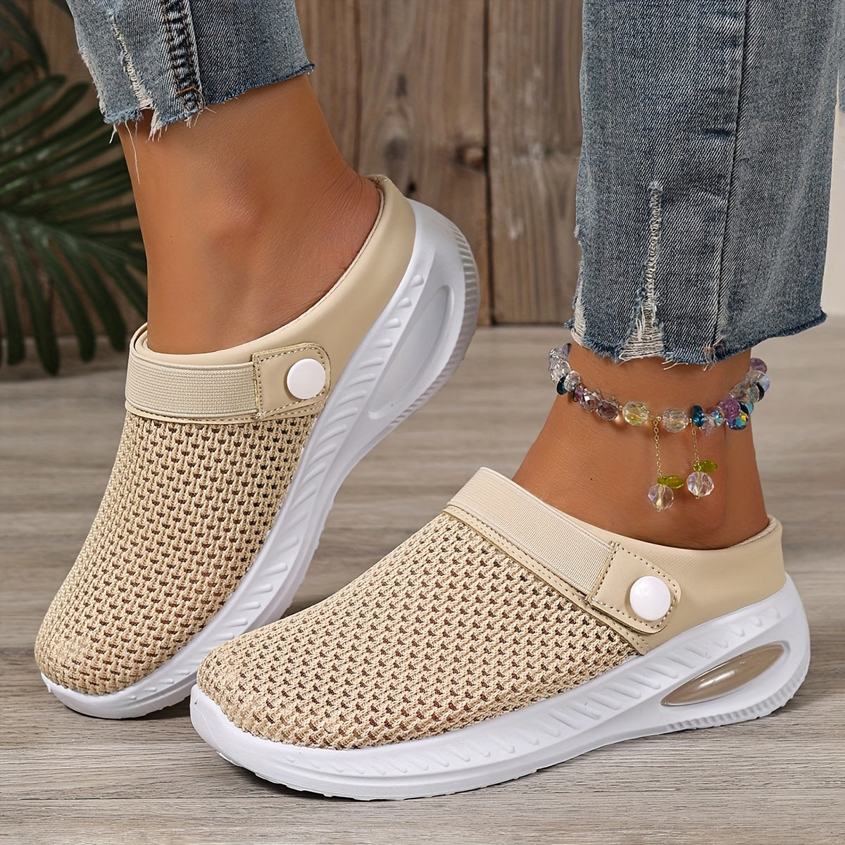 Women's Slip-On Mesh Clogs Comfortable Casual Shoes Sporty Style