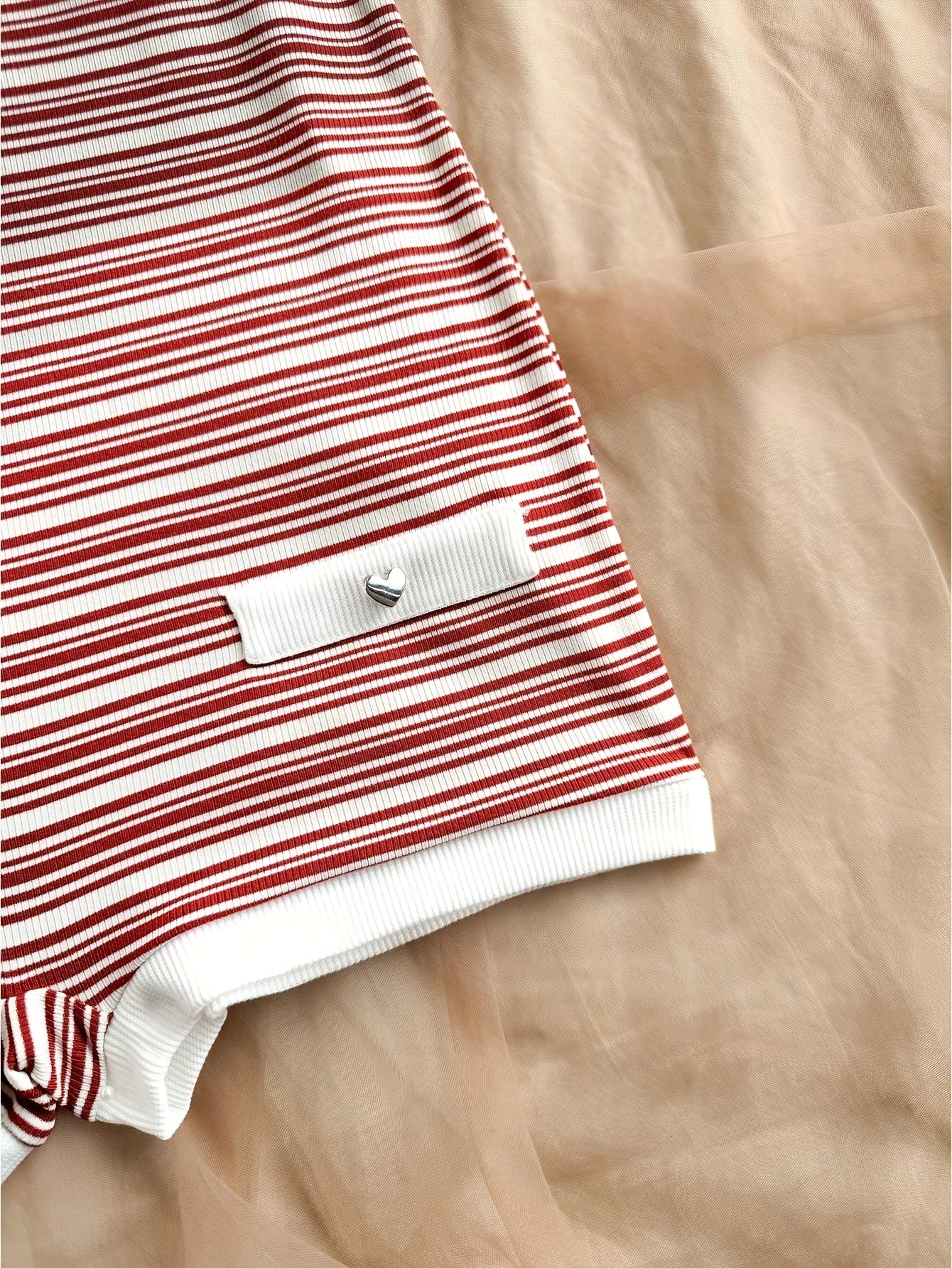 Women's one-piece romper with stripe pattern and button placket – summer fashion for vacation & leisure