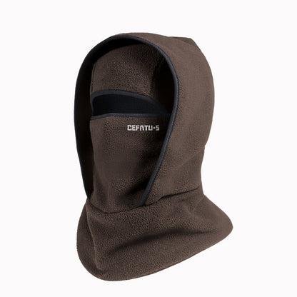 Fleece Balaclava Windproof Neck Warmer Hood Winter Hat