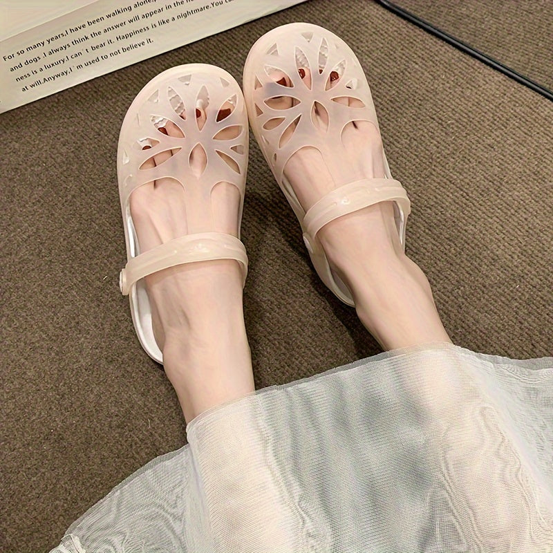 Damen Komfort-Sommersandalen mit Riemen – Alltag & Freizeit, Bequeme Plattform Clogs